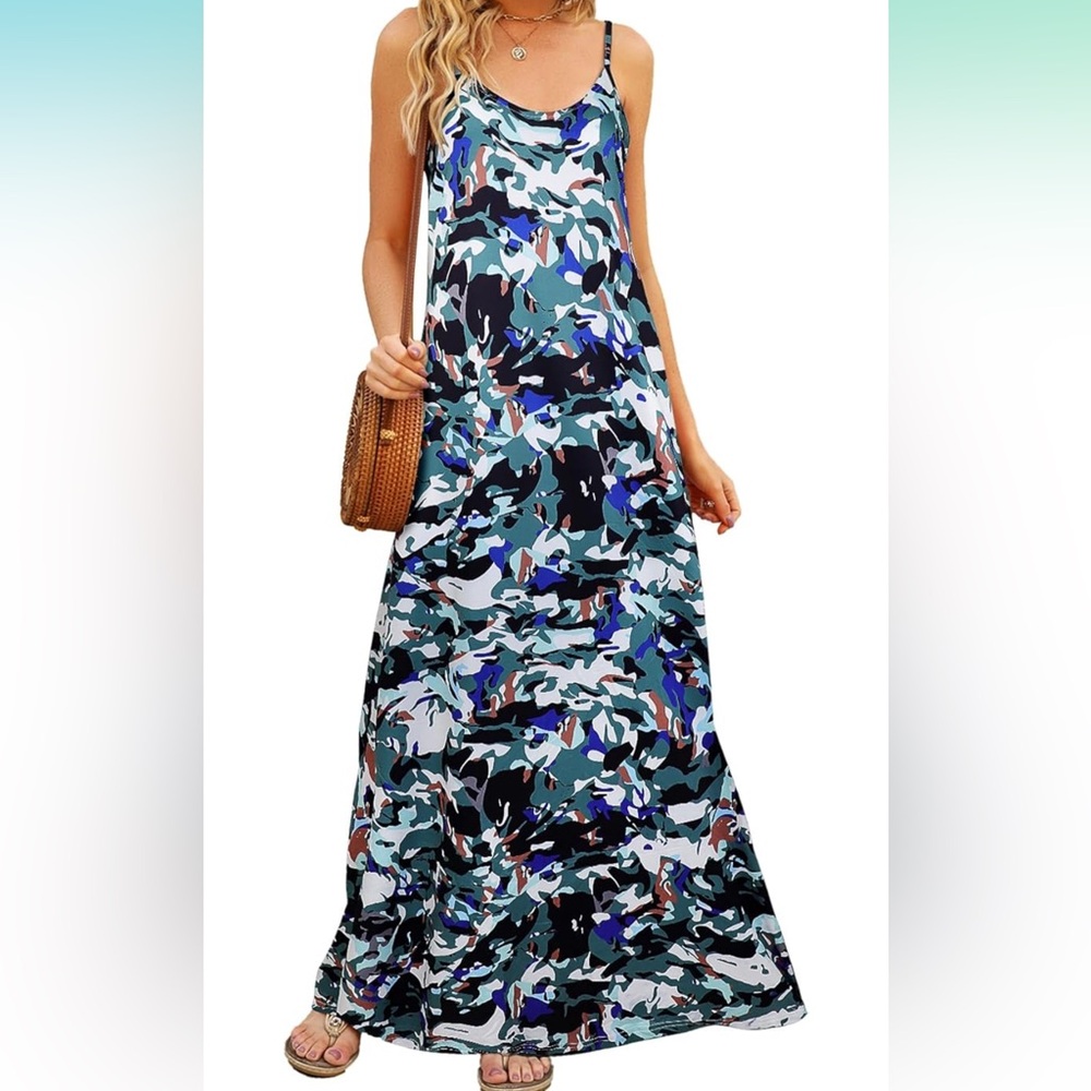 🌺 3 / $10 mix & match Amazon Camouflage Sundress Maxi Large